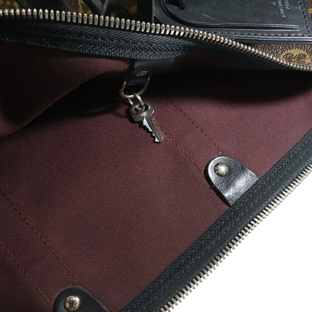 Louis Vuitton Monogram Macassar Brown Keepall Bandouliere Boston Bag Leather - Picture 6 of 6